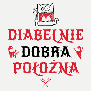 Diabelnie Dobra Położna - Damska Koszulka Biała