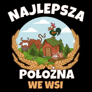 Najlepsza położna we wsi - Torba Na Zakupy Czarna