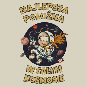 Najlepsza położna w całym kosmosie - Torba Na Zakupy Natural