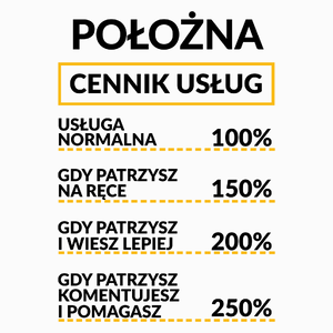 Położna - Cennik Usług - Poduszka Biała