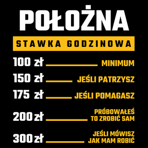 stawka godzinowa położna - Torba Na Zakupy Czarna