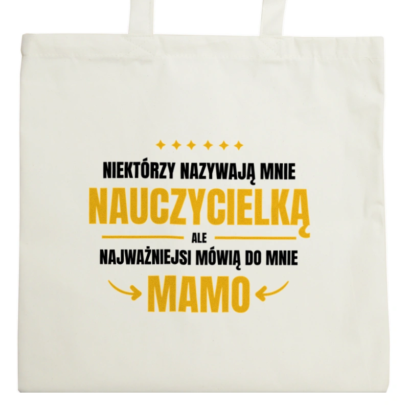 Mama Nauczycielka - Torba Na Zakupy Natural