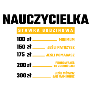 stawka godzinowa nauczycielka - Kubek Biały