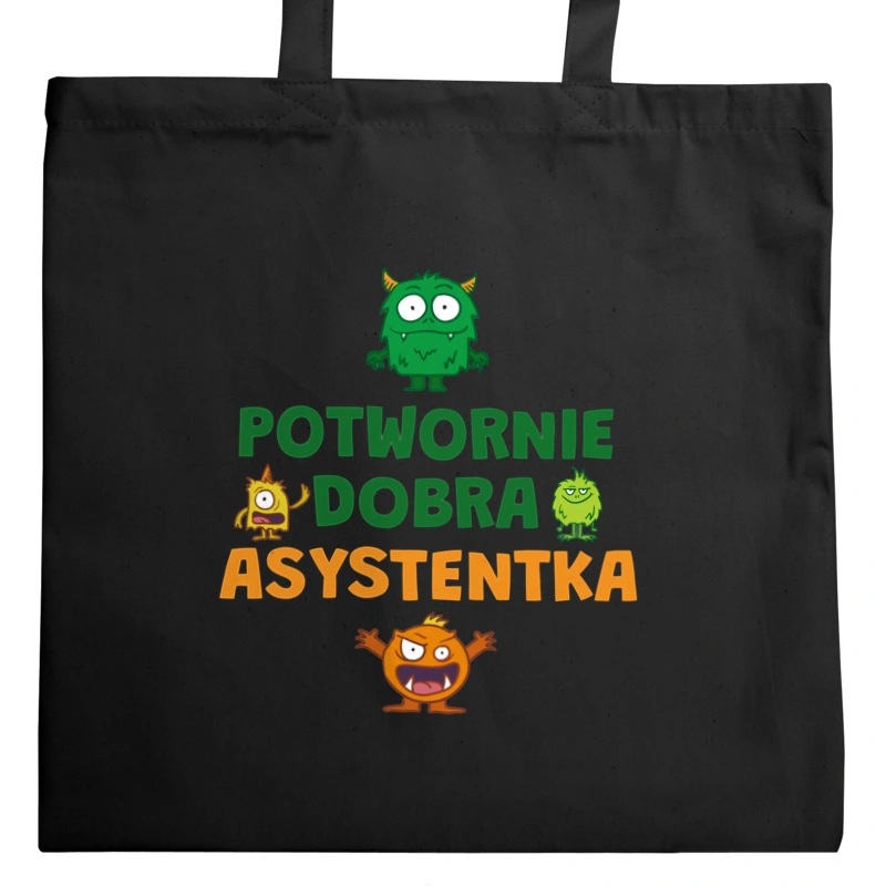 Potwornie Dobra Asystentka - Torba Na Zakupy Czarna