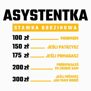 stawka godzinowa asystentka - Poduszka Biała