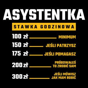 stawka godzinowa asystentka - Torba Na Zakupy Czarna