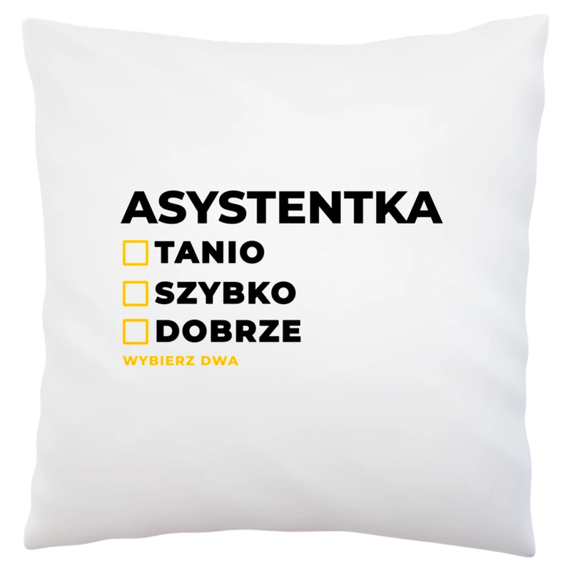 szybko tanio dobrze asystentka - Poduszka Biała