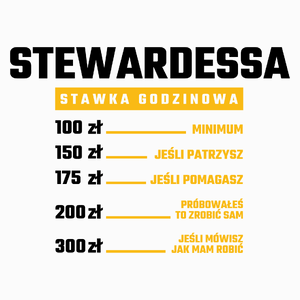 stawka godzinowa stewardessa - Poduszka Biała