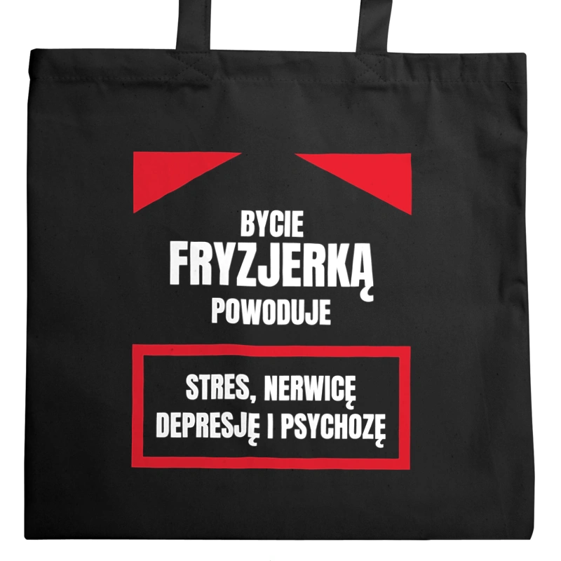 Bycie Fryzjerką - Torba Na Zakupy Czarna