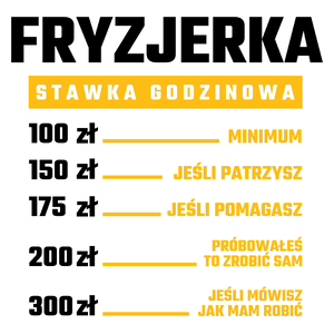 stawka godzinowa fryzjerka - Kubek Biały