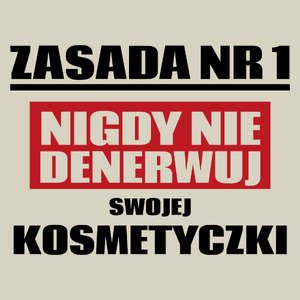 Zasada Nr 1 - Nigdy Nie Denerwuj Swojej Kosmetyczki - Torba Na Zakupy Natural