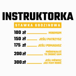 stawka godzinowa instruktorka - Poduszka Biała