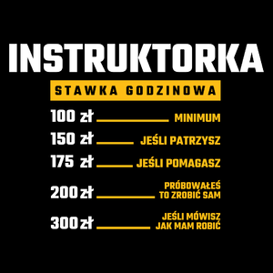 stawka godzinowa instruktorka - Torba Na Zakupy Czarna