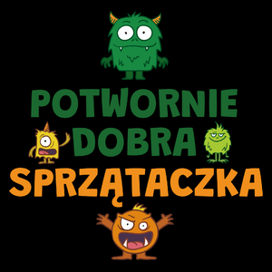 Potwornie Dobra Sprzątaczka - Torba Na Zakupy Czarna