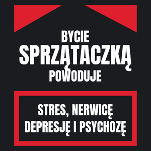 Bycie Sprzątaczką - Damska Koszulka Czarna