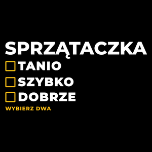 szybko tanio dobrze sprzątaczka - Torba Na Zakupy Czarna