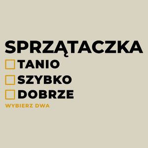 szybko tanio dobrze sprzątaczka - Torba Na Zakupy Natural