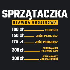 stawka godzinowa sprzątaczka - Damska Koszulka Czarna