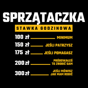 stawka godzinowa sprzątaczka - Torba Na Zakupy Czarna