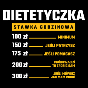 stawka godzinowa dietetyczka - Torba Na Zakupy Czarna