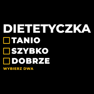 szybko tanio dobrze dietetyczka - Torba Na Zakupy Czarna