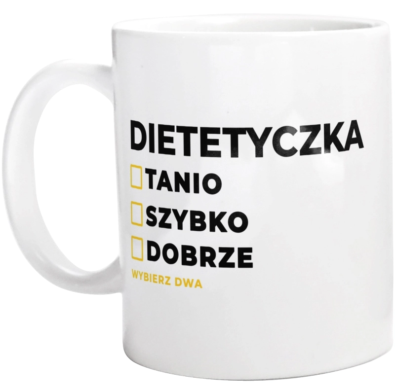 szybko tanio dobrze dietetyczka - Kubek Biały