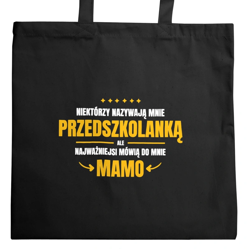 Mama Przedszkolanka - Torba Na Zakupy Czarna