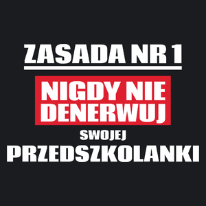 Zasada Nr 1 - Nigdy Nie Denerwuj Swojej Przedszkolanki - Damska Koszulka Czarna