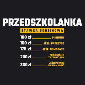 stawka godzinowa przedszkolanka - Damska Koszulka Czarna