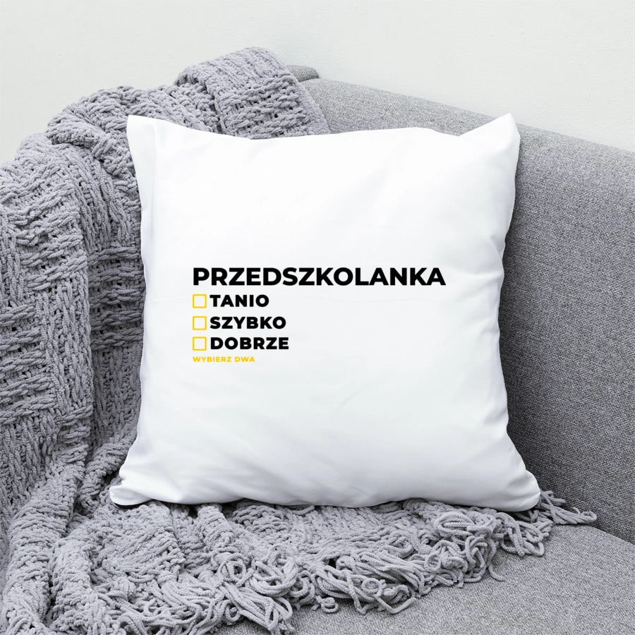 szybko tanio dobrze przedszkolanka - Poduszka Biała