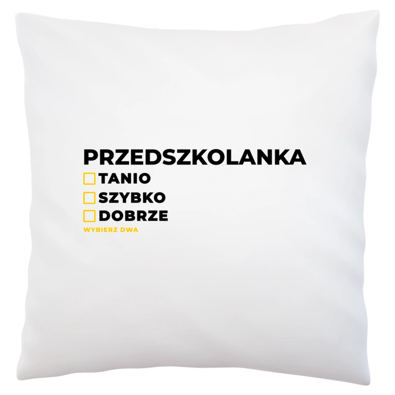 szybko tanio dobrze przedszkolanka - Poduszka Biała