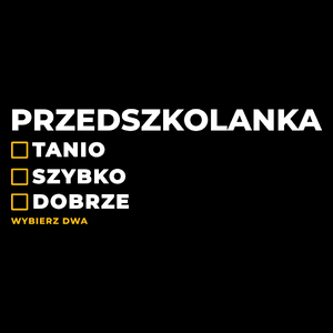 szybko tanio dobrze przedszkolanka - Torba Na Zakupy Czarna