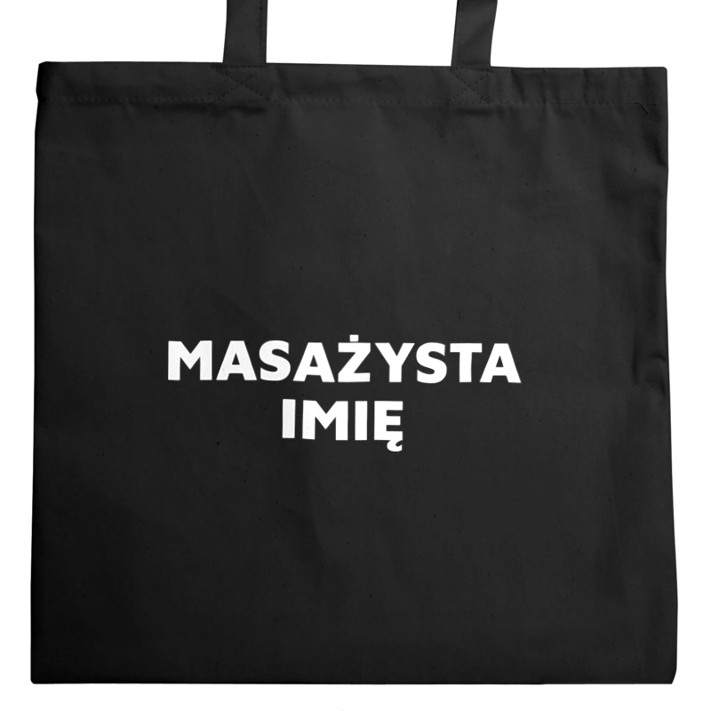 Napis Masażysta - Torba Na Zakupy Czarna