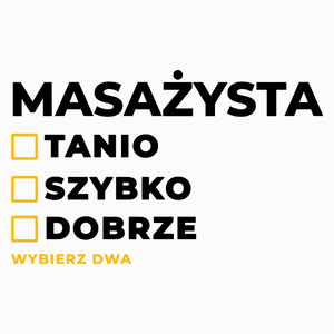 Szybko Tanio Dobrze Masażysta - Poduszka Biała