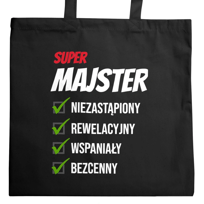 Super Majster Niezastąpiony - Torba Na Zakupy Czarna