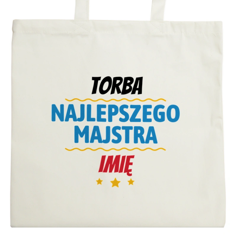 Kubek Najlepszego Majstra Imię Personalizacja - Torba Na Zakupy Natural