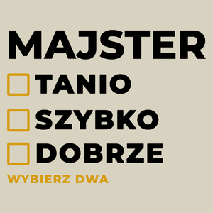 Szybko Tanio Dobrze Majster - Torba Na Zakupy Natural