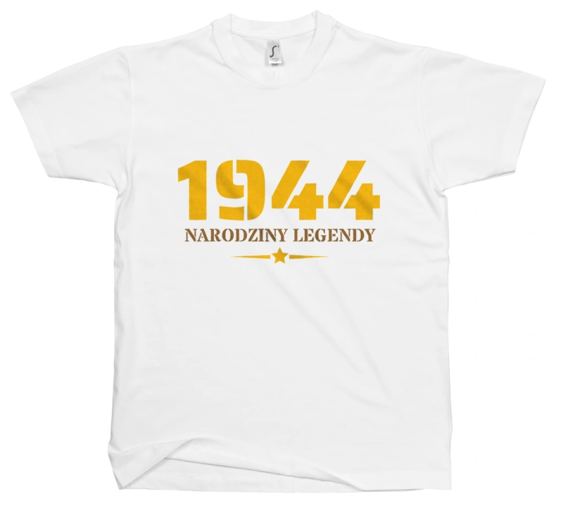 Narodziny Legendy -80 Rok 80 Lat - Męska Koszulka Biała