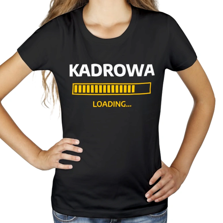 Kadrowa Loading - Damska Koszulka Czarna