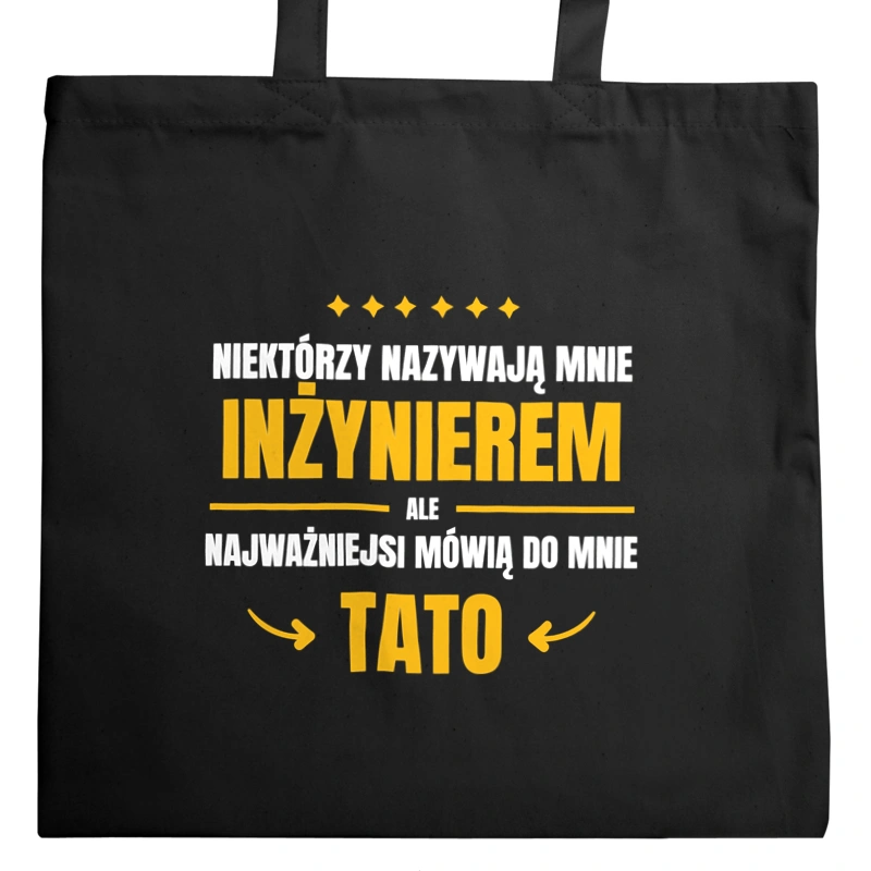 Tata Inżynier - Torba Na Zakupy Czarna