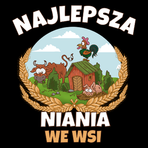 Najlepsza niania we wsi - Torba Na Zakupy Czarna