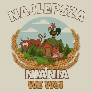 Najlepsza niania we wsi - Torba Na Zakupy Natural