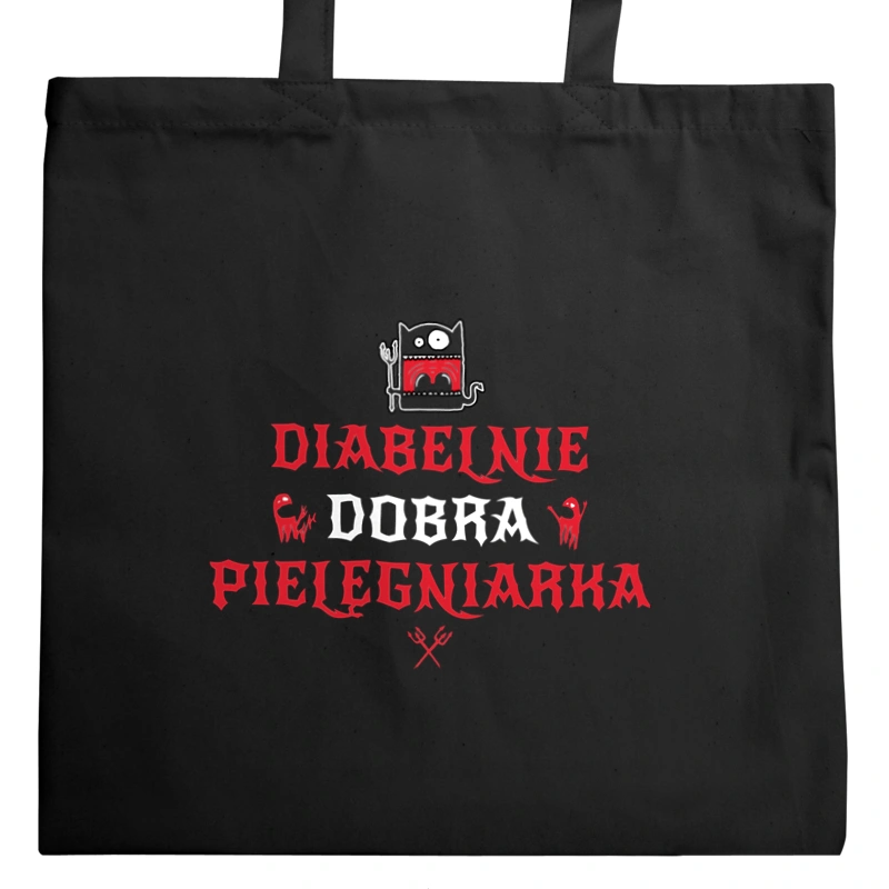 Diabelnie Dobra Pielęgniarka - Torba Na Zakupy Czarna