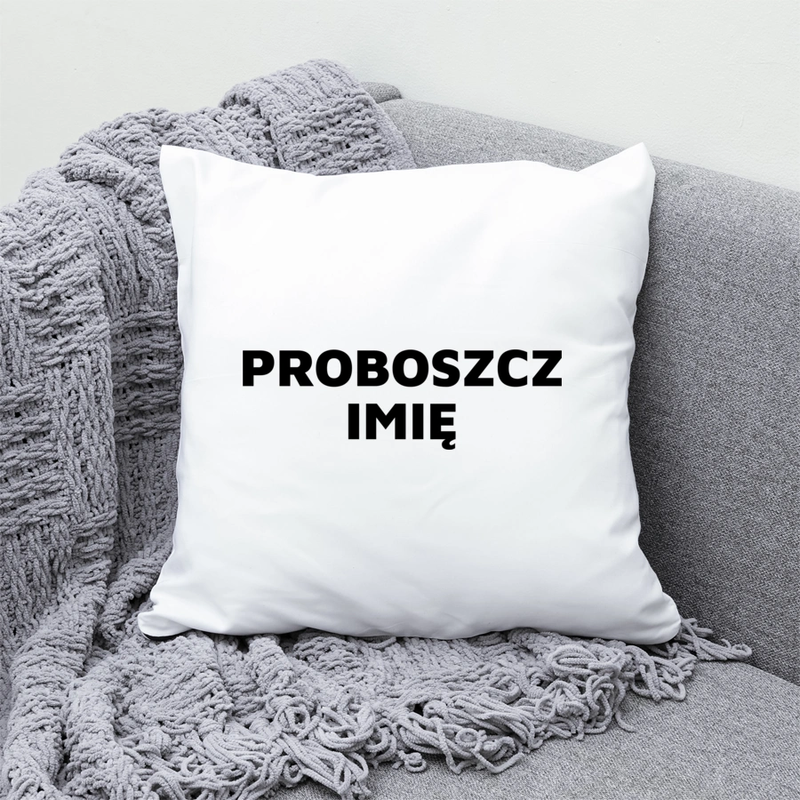 Napis Proboszcz - Poduszka Biała