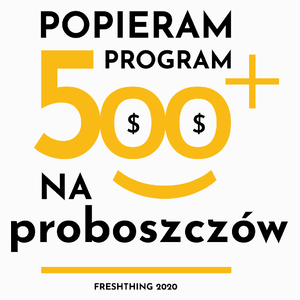 Program 500 Plus Na Proboszczów - Poduszka Biała