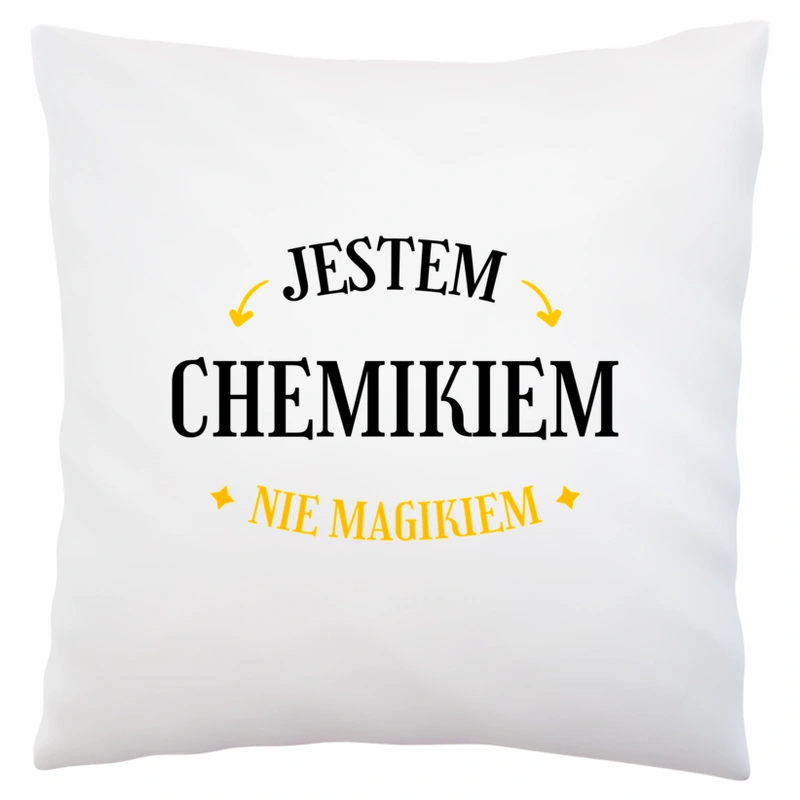 Jestem Chemikiem Nie Magikiem - Poduszka Biała