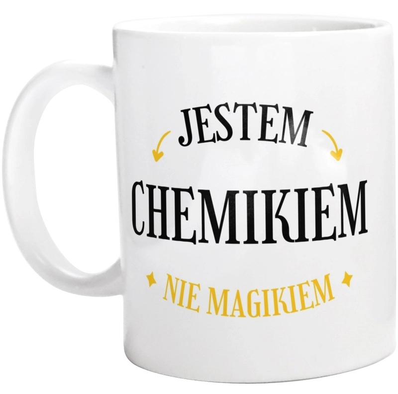 Jestem Chemikiem Nie Magikiem - Kubek Biały