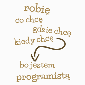 Robię Co Chcę Bo Jestem Programisty - Poduszka Biała