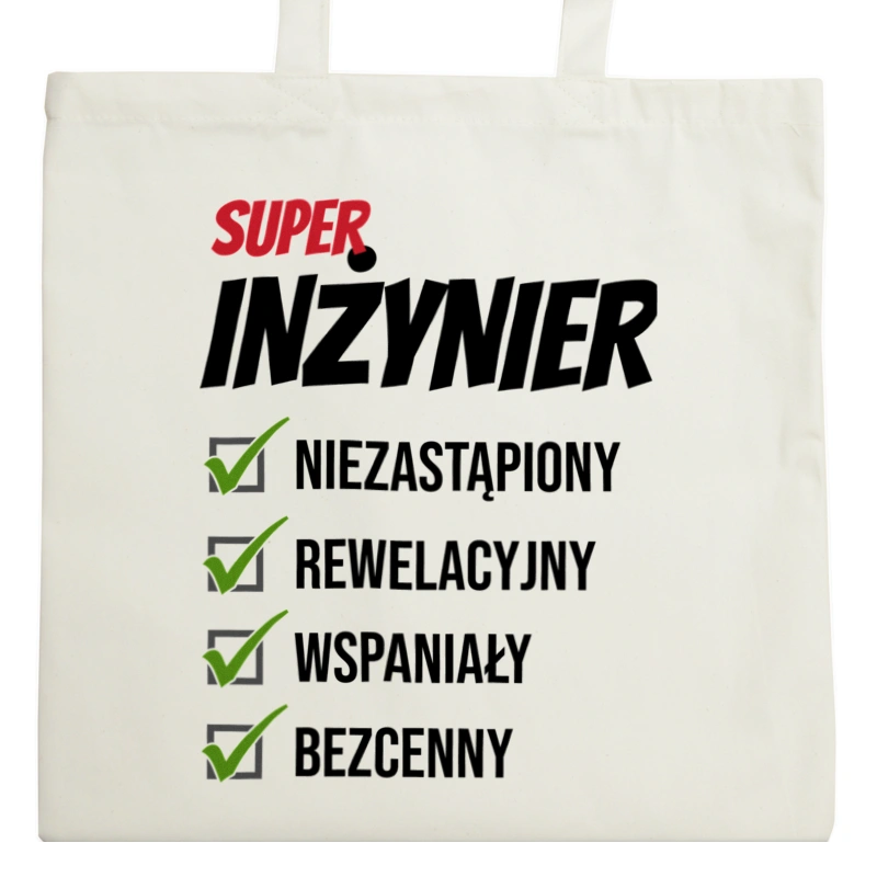 Super Inżynier Niezastąpiony - Torba Na Zakupy Natural