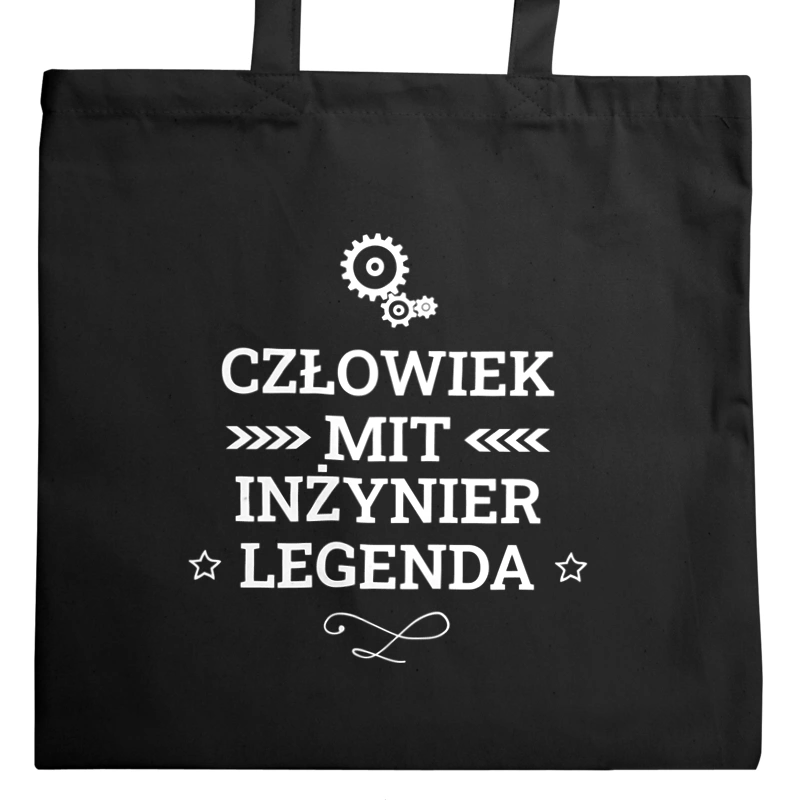 Inżynier Mit Legenda Człowiek - Torba Na Zakupy Czarna